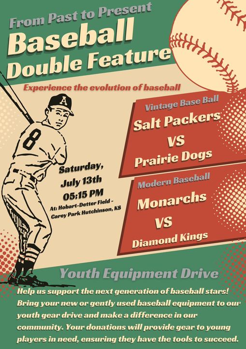 Hutchinson Base Ball Club vintage base ball teams play exhibition game July 13th! - News Image